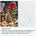 thumbnail image 4 of 130 Piece Christmas Puzzle for Adults Christmas Tree Apple Cabin Jigsaw Puzzle Christmas Gift for Adults and Family Challenging Puzzle for Game Nights, 4 of 8