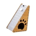 thumbnail image 2 of Almohadilla triangular para rascar gatos perfecl con pelota de juguete de felpa Gris crepuscular, 2 of 8