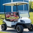thumbnail image 3 of Yuyamidu American Flag 250 Years Golf Cart Seat Covers Eagle Backrest Cover Bench Seat Cover 4th of July Golf Cart Seat Cushion for Club Car and More 2 Person Seats Golf Carts, 3 of 8