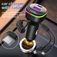 thumbnail image 4 of Cargador Rápido Con Cable Coche PD 66W 5V 3.1A 3 en 1 RGB Puertos Duales para IPhone Huawei Xiaomi, 4 of 9