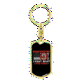 thumbnail image 4 of Fire Department Firefighters Stainless Steel or 18k Gold Premium Swivel Dog Tag Keychain, 4 of 10
