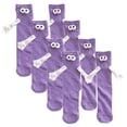 thumbnail image 1 of Calcetas Magneticas 3D MagSoxPurple 4Pares Morado 5-9.5US Animados Calcetines Tubo Medio Magnéticos Poliéster., 1 of 5
