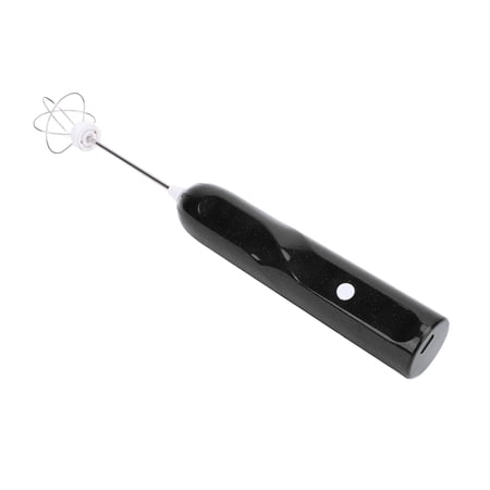 NFTIGB Rechargeable Milk Frother Handheld Wand, Electric Drink Mixer Foamer with 2 Whisk Attachments for Coffee, Lattes, and Egg Beating, Black (10.2 inches / 25.9 cm)