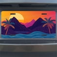 thumbnail image 7 of Tropical Sunset Silhouette Funny Personalized License Plate Rust-proof Stainless Steel Metal License Plate Suitable For Men And Women 12.2" x 6.2", 7 of 7