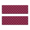 thumbnail image 2 of Fleur De Lis Bench Cushion Set of 2, Rococo Royal Pattern Crown Traditional European Nobility Feminine Art, Standard Size Foam Pad and Decorative Cover, Dark Magenta White, by Ambesonne, 2 of 4