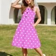 thumbnail image 2 of Moocorvic Girls Dresses Spaghetti Strap Button Down Sleeveless Summer Casual Sundress A-line Dress with Pockets, 2 of 9