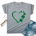 thumbnail image 4 of BLVB Womens Short Sleeve St. Patrick's Day Shirts Crewneck Green Tops Fashion Shamrock Clover Tees Tank Shirts, 4 of 4