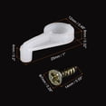 thumbnail image 2 of Unique Bargains 25mm Plastic White for 4mm Glass Mirrors Holder Glass Retainer Clips Kit 50 Pack, 2 of 6