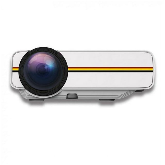 YG400 Universal HD Portable Homehold Multimedia Projector with Built-in Loudspeaker Support 100inch Large Screen Projection white_regular version