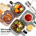 thumbnail image 6 of Xiyztok Boho Ceramic Dipping Bowls with Handle Set of 4, Colorful Serving Bowl Dishwasher & Microwave Safe for Party, 6 of 11