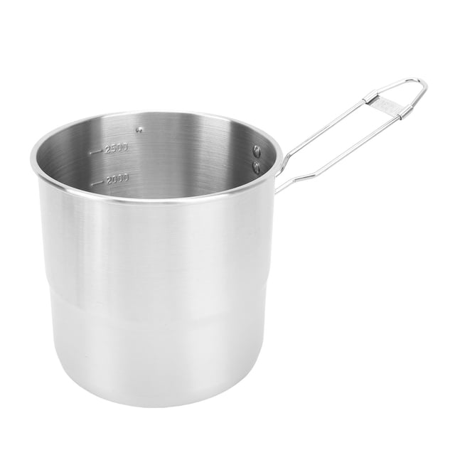 Marmite de Camping pour Soupe avec Couvercle, Acier Inoxydable 304, Grande Marmite Métallique Portable pour Riz, Casserole Suspendue, Ensemble de Cuisson pour la Randonnée en Plein Air