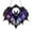 C, variant on Halloween Purple Bat Acrylic Suncatcher Window Hanging Ornament, Vintage Baroque Frame Bat Light Catching Decor, Spooky Halloween Wall Hanging for Home Window Door Goth Room Gift