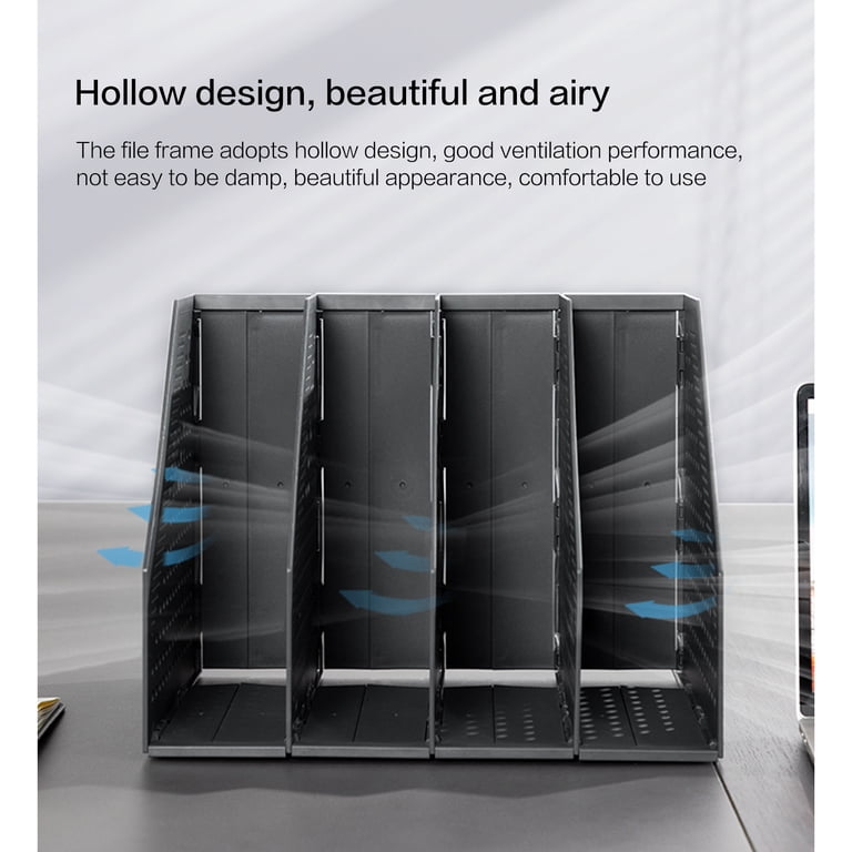 Deli Collapsible Magazine File Holder, 4 Compartments photo 7