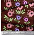thumbnail image 3 of Soimoi Poly Georgette Fabric Leaves & Floral Artistic Print Fabric by The Yard 42 Inch Wide, 3 of 3