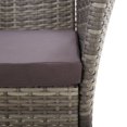 thumbnail image 5 of vidaXL Chaises de Jardin 2 Pcs avec Coussins en Rotin Gris, 5 of 5
