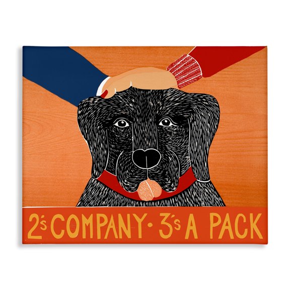 Stupell Industries Eclectic 2's Company Dog Canvas Art, 20 x 16, by Stephen Huneck