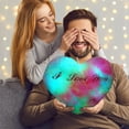 thumbnail image 2 of LingVibe LED Heart Pillow, Twinkling Color Changing Light Up Plush Throw Pillow, I Love You Valentine's Day Gift for Girlfriend, Romantic Wedding Decor, Bedroom Sofa Cuddle Pillow,Camouflage, 2 of 5