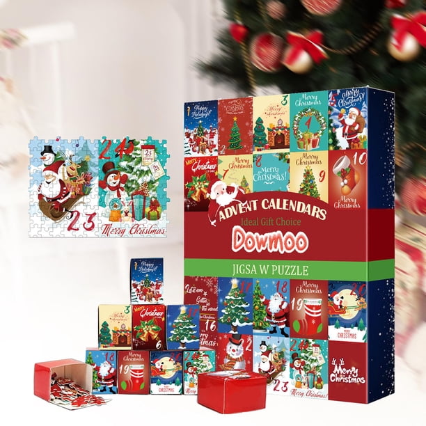 Calendrier De L’Avent Puzzle 1008 Pièces – 24 Boîtes – Thème Chat/chien – Cadeau De Noël Pour Adulte Et Enfant