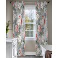 thumbnail image 4 of Vintage Spring Floral Sheer Curtains 84 Inch Length 2 Panels Set for Living Room/Bedroom, Summer Botanical Watercolor Kitchen Curtains Grommet Semi-Sheer Curtains Drapes Window Treatments 42"x84"x2, 4 of 7