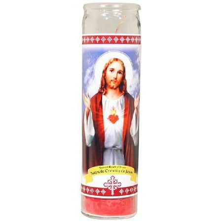 Heart Candle - Star Candle 8-Inch Candle Sacred Heart of Jesus