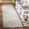 thumbnail image 2 of Safavieh Courtyard Ariana Geometric Indoor/Outdoor Runner Rug, Gray/Cream, 2'3" x 18', 2 of 11