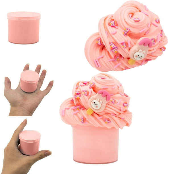 Slimes de nube peludos de 70 ml, arcillas de juguete que no se asientan, con accesorios, fideos DIY, slimes elásticos para manualidades creativas.