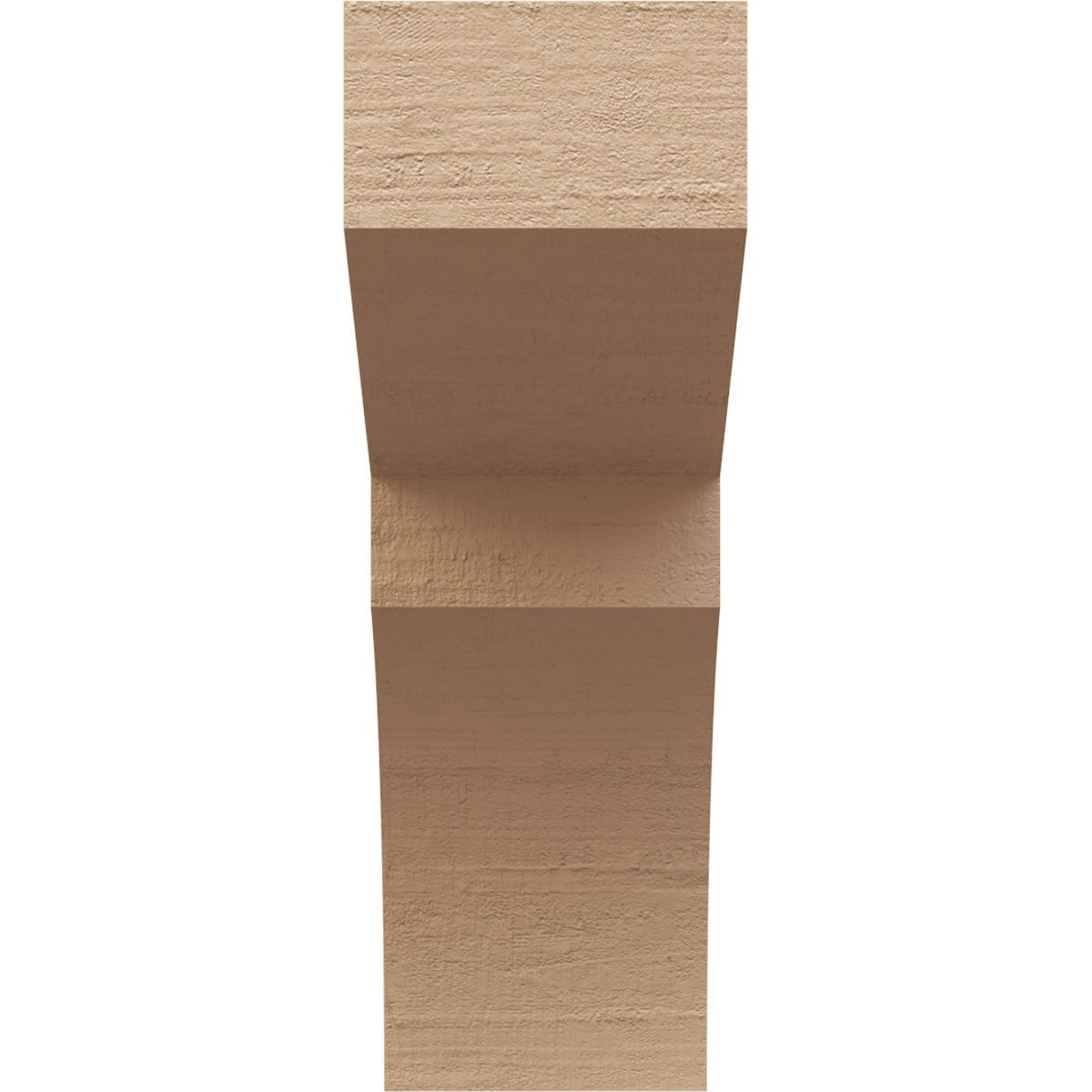 5"W x 10"D x 15"H Classic Monterey Rough Cedar Woodgrain TimberThane Corbel, Primed Tan