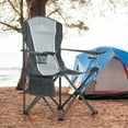 thumbnail image 4 of Alpha Joy Camping Chair Oversized Portable Folding Chair Heavy-Duty Steel Frame Support 350 LBS, Black Grey, 4 of 8