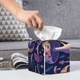 thumbnail image 6 of Susaid Floral Hippie Mushrooms Print PU Leather Tissue Box Cover, Square Decorative Tissue Holder, for Living Room, Bedroom, Dining-Table,Kitchen,Office,Car, 6 of 7
