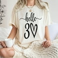 thumbnail image 4 of Hello 30 T-Shirt Birthday Shirt Tshirt for Women Cute 30th Birthday Party Top Celebration Outfit Heart Graphic Tee, 4 of 7
