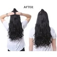 thumbnail image 6 of 20" Curly 3/4 Full Head Synthetic Hair Extensions Clip On/in Hairpiece 5 Clips 140g (10H613#), 6 of 6