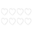 thumbnail image 1 of 8 piezas de anillos navideños para manualidades, guirnaldas con forma de corazón, decoración para festivales, anillos colgantes (blancos), 1 of 6
