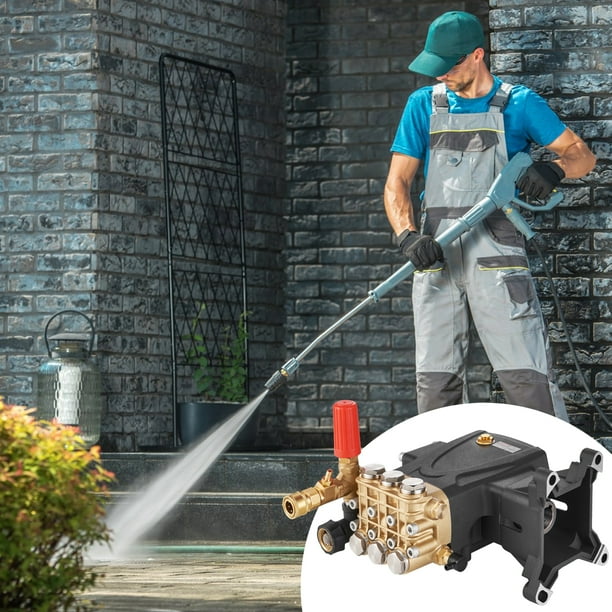 Bomba de lavado a Presión VEVOR Triplex horizontal de eje de 1 pulgada 4400 PSI Flujo de 4 GPM