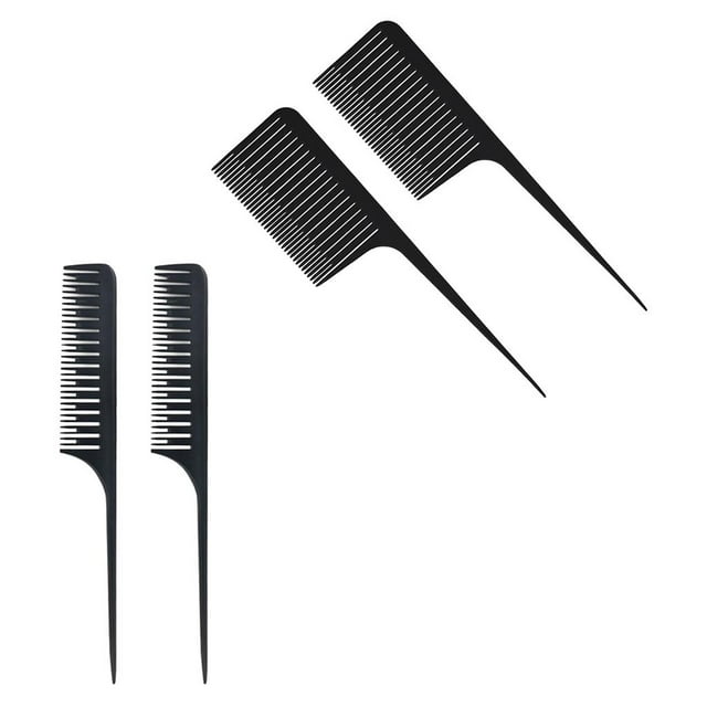 4x Secciones Te Resaltado Frustrado Peine para el cabello Destacado para Zulema Peine para el cabello con reflejos negros