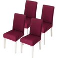 thumbnail image 1 of CANDeal 4PCS Dining Room Chair Covers Slipcovers Set, Spandex Fabric Fit Stretch Removable Washable Short Kitchen Chair Covers Protector for Dining Room, Hotel, 1 of 4