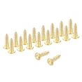 thumbnail image 1 of Tornillos para madera Uxcell de latón con cabeza redonda ranurada autoperforante rápidos para muebles de interior M3.5 x 14mm 28Pcs, 1 of 7