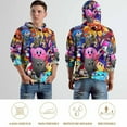 thumbnail image 4 of Kirby Hoodie 3D Print Pullover Hooded Long Sleeve Sweatshirts Tops Blouse with Pocket for Mens Womens, 4 of 7