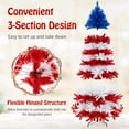 thumbnail image 6 of Harmijoy 7.5 FT Artificial Xmas Tree, Hinged Christmas Tree with 1341 Branch Tips, 480 Warm White LED Lights, Folding Metal Stand & American Flag Design, 6 of 10