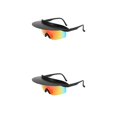 thumbnail image 3 of Soidarity Gafas de sol para ciclismo, portátiles, a prueba de sol, a prueba de viento, ergonómicas, resistentes a la intemperie, bicicletas, negro rojo 2piezas, 3 of 6