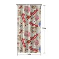 thumbnail image 5 of Beige Baseball Elements Pattern Shower Curtain 36"x72" ,Bathroom Decorative Shower Curtains Set with 12 Hooks,Modern Waterproof Washable Shower Curtain, 5 of 6