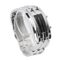 thumbnail image 4 of Roloj LED, Pantalla única de Modo de Tiempo binario, Estructura de Convexo, Material de Vidrio de Acero inoxidable, resistente al Agua Hasta 30 M, 4 of 7