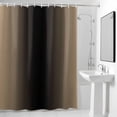 thumbnail image 4 of Ombre Khaki Black Fabric Shower Curtain Gradient Color Washable Shower Curtains for Bathroom, Waterproof Bath Curtain with Hooks Home Decor 36x72in, 4 of 8