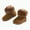 Brown, variant on Infant Boots Girls Fuzzy Warm Winter Short Boots with Furry Faux Fur Lining Bootie Shoes for Toddler Little Big Kids Girls Black,9
