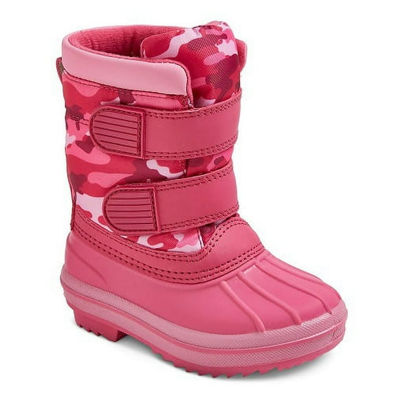 Toddler Girls' Joleen Double Strap Camo Winter Boots - Pink XL(11-12)