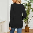 thumbnail image 4 of Chbgutlmr Womens Blouses Long Sleeve Soft Comfy Shirts Fall Lace V Neck Dressy Casual Loose Tops Trendy, 4 of 5