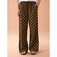 thumbnail image 4 of Polka Dot Pants Women Y2K Print High Waisted Drawstring Wide Leg Pants Vintage Boyfriend Pants Dark Brown XL, 4 of 9