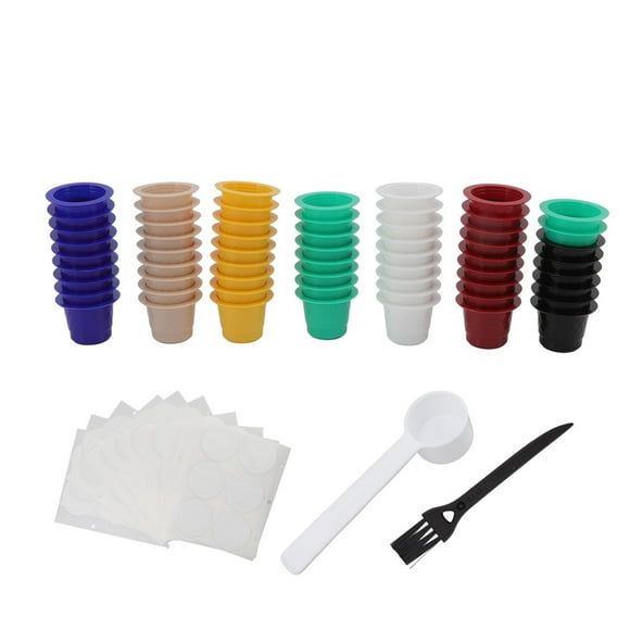 60Pcs Refillable Disposable Coffee Capsule Cup Coffee Capsule Filter Cup for Nespresso Cafe Milk Tea Shop
