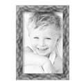 thumbnail image 2 of ArtToFrames 8" x 12" Hammered Steel Metallic Picture Frame, 8x12 inch Silver Wood Poster Frame (WOM-5264),  Pack, 2 of 7