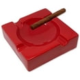 thumbnail image 5 of Prestige Import Group - Large Ceramic Contemporary Ashtray - High Gloss Red, 5 of 5
