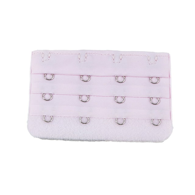 Langgg Rallonge de Bretelle de Soutien-Gorge Boucle 4 Crochets Accessoires Pratiques Respirants Réglables Remplacement 3 Rangées sous-Vêtements Rose